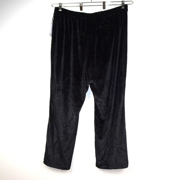 Dex Plus Velvet Pants Women's Plus Size 2X Black Paisley Textured - Picture 5 of 11